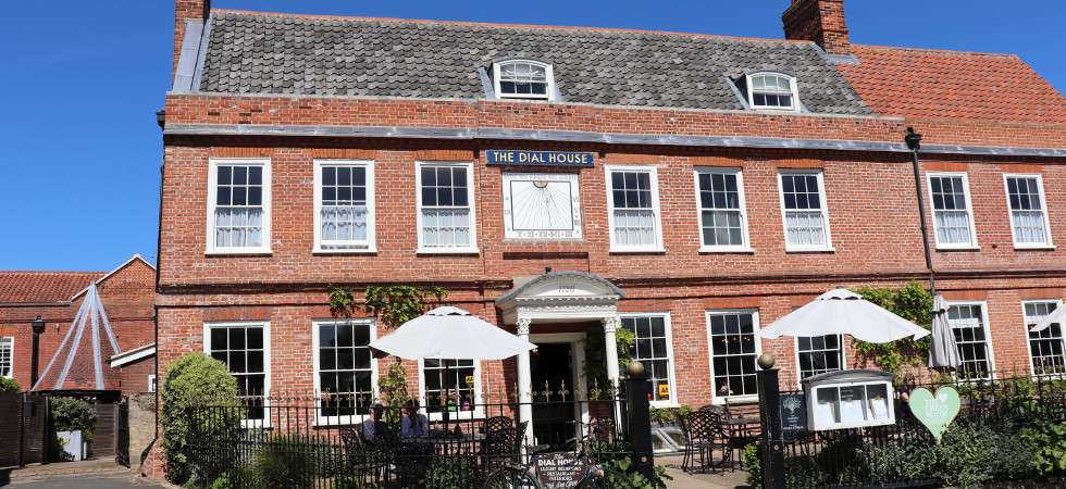 Exterior view of the historic Dial House home to Bread Source Reepham